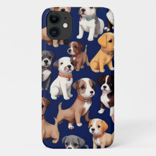 Case-Mate iPhone Case Chien Chien Chien bleu de la marine Design Motif