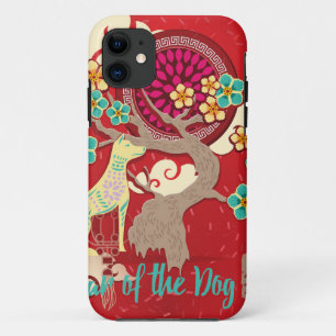 Coque iPhone 11 chien chinois de la nouvelle année