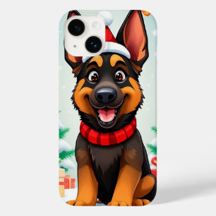 Coque Pour iPhone 14 Chien de berger allemand de dessin animé adorable