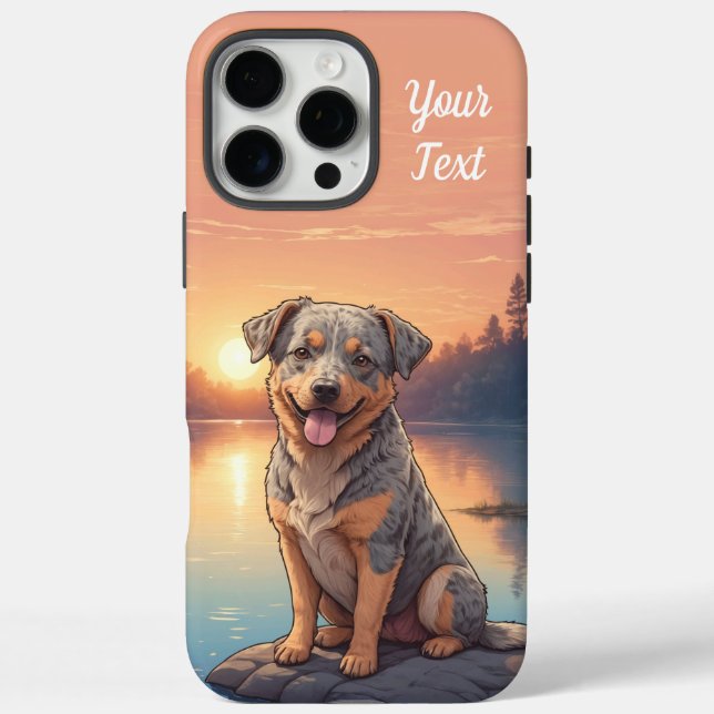 Coques Case-Mate iPhone Chien de bétail australien par lac (Verso)
