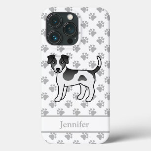 Case-Mate iPhone Case Chien de ferme danois-suédois noir et blanc & Nom