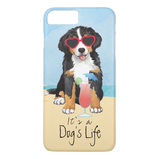 Coques Case-Mate iPhone Chien de montagne de Bernese d'été (Dos)