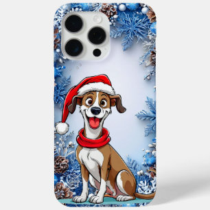 Coque iPhone 15 Pro Max Chien de Noël mignon