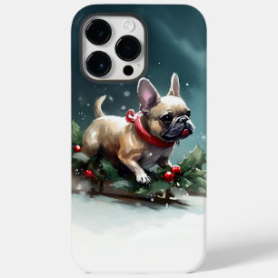 Coque Pour Pour iPhone 14 Pro Max Chien de Noël neige hiver