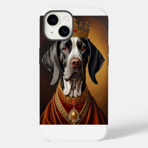 Coque Pour iPhone 14 Chien de pointre brun allemand