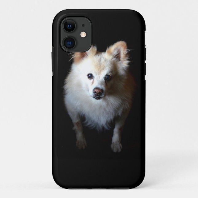 Coques Case-Mate iPhone Chien de Poméranie en noir (Dos)