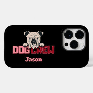 Coque Pour iPhone 14 Pro Chien d'équipage Bulldog personnalisé