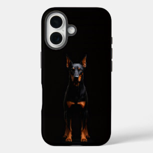 Coques iPhone 16 Chien Doberman Guardian Noir 4 Luxe iPhone 16 Mate