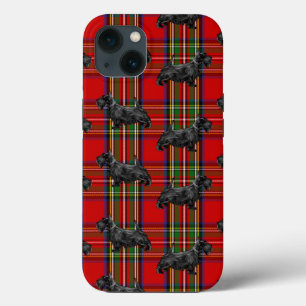 Case-Mate iPhone Case Chien écossais sur Tartan écossais rouge