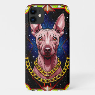 Case-Mate iPhone Case Chien en vitrail avec un fond étoilé
