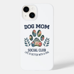 Coque Pour iPhone 14 Chien Maman Paw Floral