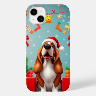 Coque Pour iPhone 14 Plus Chien mignon père Noël