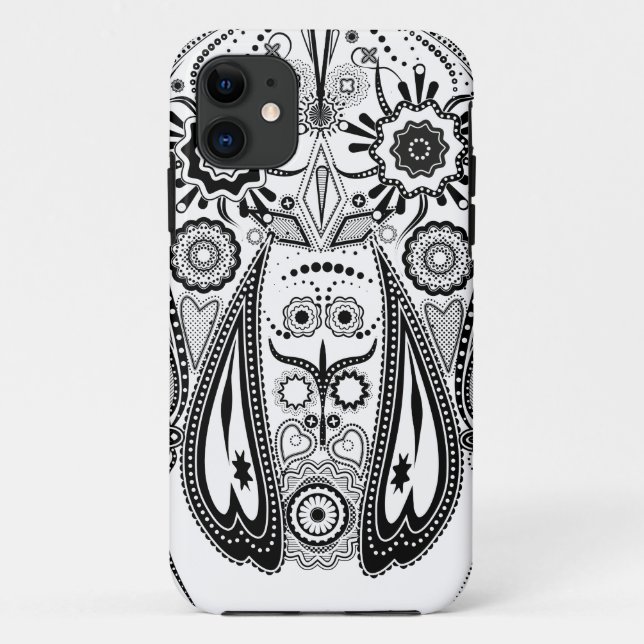 Coques Case-Mate iPhone Chien noir et blanc grand (Dos)