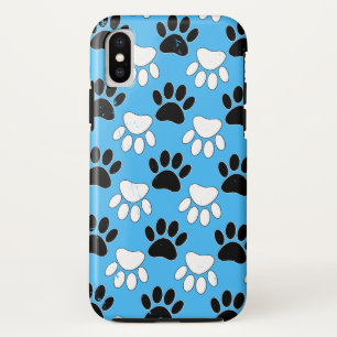 Case-Mate iPhone Case Chien Paws Sur Arrière - plan Bleu