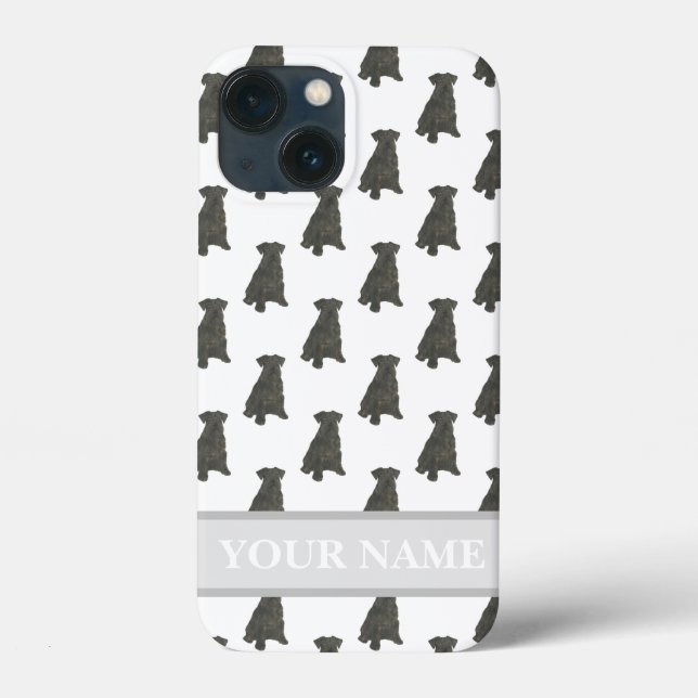 Coques Case-Mate iPhone Chien Schnauzer noir personnalisé (Verso)