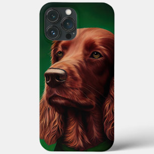 Case-Mate iPhone Case Chien Setter Rouge Irlandais en tenue de la Saint-