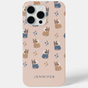 Coque iPhone 15 Pro Max Chien-taureau et Terrier français mignon