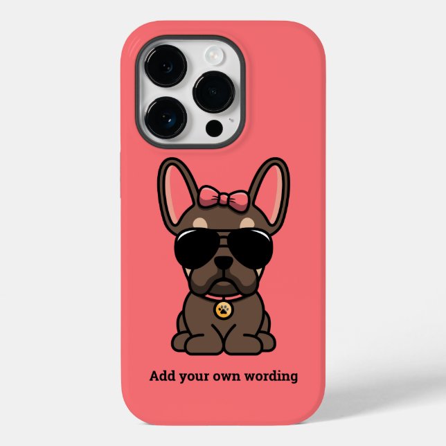 Coques Case-Mate iPhone Chien-taureau français Tan Brown féminin (Verso)