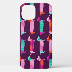 Case-Mate iPhone Case Chiens de Dachshund : Motif mignon sans couture.