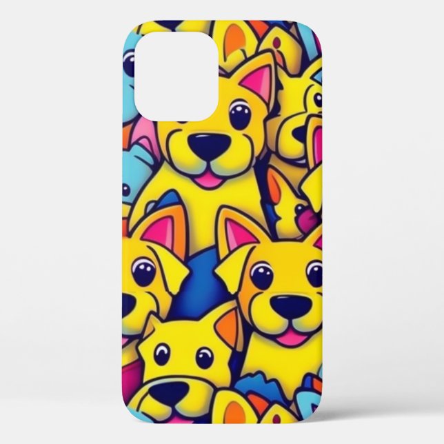 Coques Case-Mate iPhone Chiens jolies et colorés Chiens heureux (Verso)