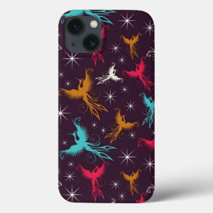 Etui iPhone 13 Chiffre motif d'oiseaux de Phoenix