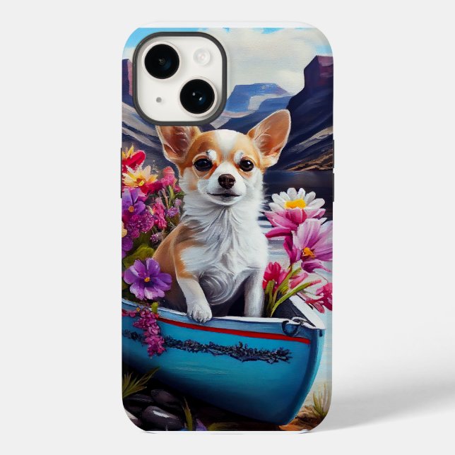 Coques Case-Mate iPhone Chihuahua à la pagaie : une aventure Pittoresque (Verso)