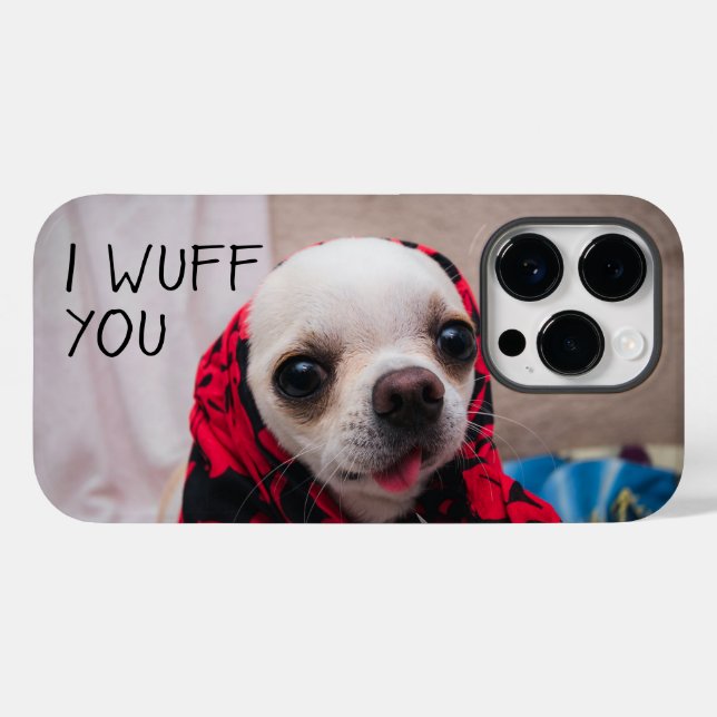 Coques Case-Mate iPhone Chihuahua mignon Je vous jure que vous aimez Valen (Verso (horizontal))