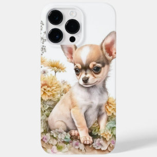 COQUE POUR POUR iPhone 14 PRO MAX CHIHUAHUA POPPY CHIHUA BROWN ET BLANC