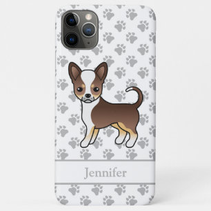Case-Mate iPhone Case Chihuahua Tricolor Lisse au Chocolat & Nom