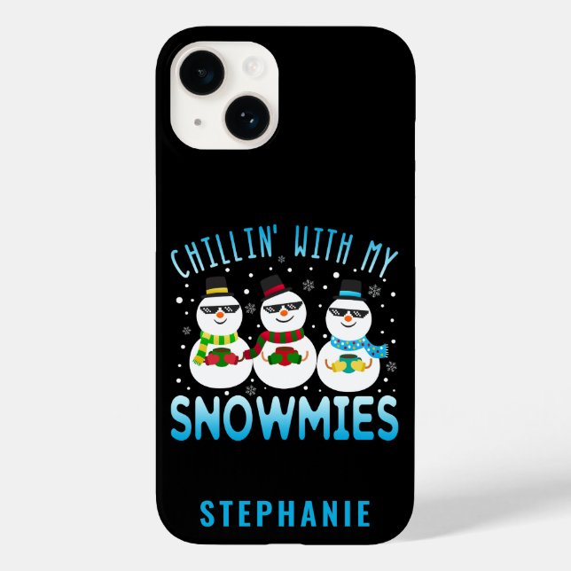 Coques Case-Mate iPhone Chillin drôle avec mes neiges Noël (Verso)