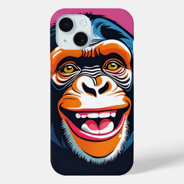 Coques Case-Mate iPhone Chimpanzé fou mignon (Verso)