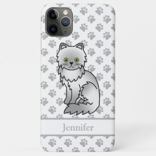 Case-Mate iPhone Case Chinchilla Grey Persian mignon dessin animé Chat e