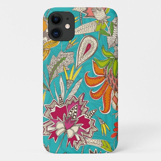 Coques Case-Mate iPhone chintz pop turquoise (Dos)
