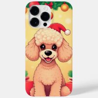 Chiot Caniche Mignon dans une Scène de Noël avec d
