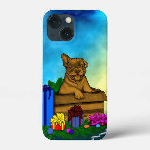 Case-Mate iPhone Case Chiot dans une boîte, Joyeux Noël