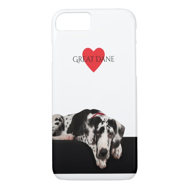 Coques Case-Mate iPhone Chiot de great dane de harlequin (Dos)