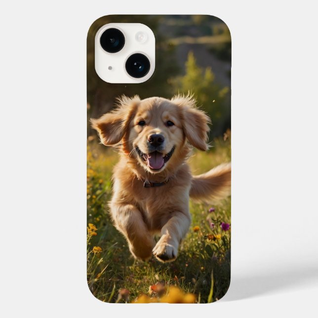 Coques Case-Mate iPhone Chiot en jeu dans Meadow (Verso)