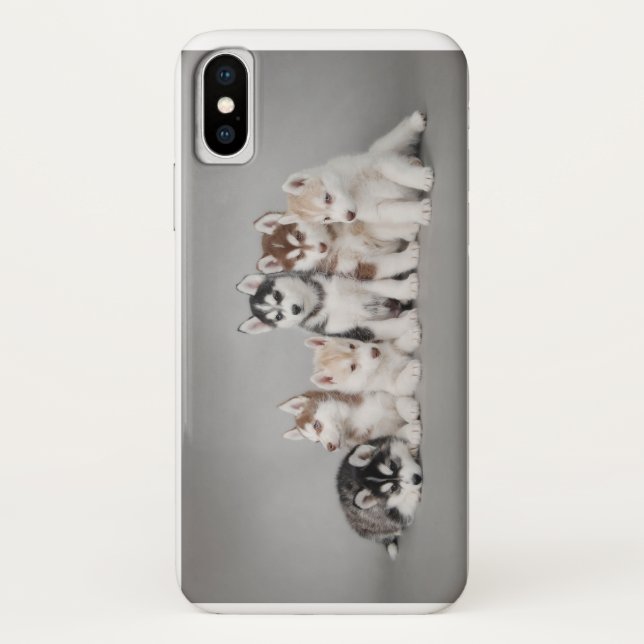 Coques Case-Mate iPhone Chiots de six Huskie (Dos)