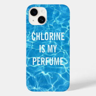 Coque Pour iPhone 14 Chlorine Est Mon Parfum Piscine Typographique