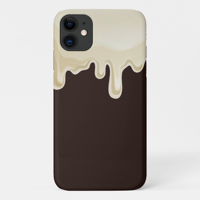 Coques Case-Mate iPhone Chocolat blanc sur Chocolat foncé Brown (Dos)