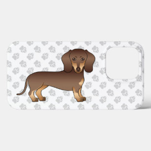 Case-Mate iPhone Case Chocolat Et Tan Cheveux Courte Dachshund & Pâtes