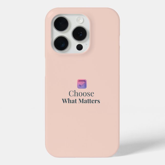 Coques Case-Mate iPhone Choose What Matters Minimal Motivational iPhone Ca (Verso)