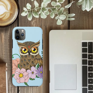 Case-Mate iPhone Case Chouette aux fleurs pastel de printemps