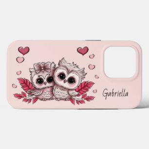 Case-Mate iPhone Case Chouette cartonnée amoureux Coeur Saint-Valentin