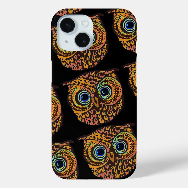 Coques Case-Mate iPhone chouette de couleur (Verso)