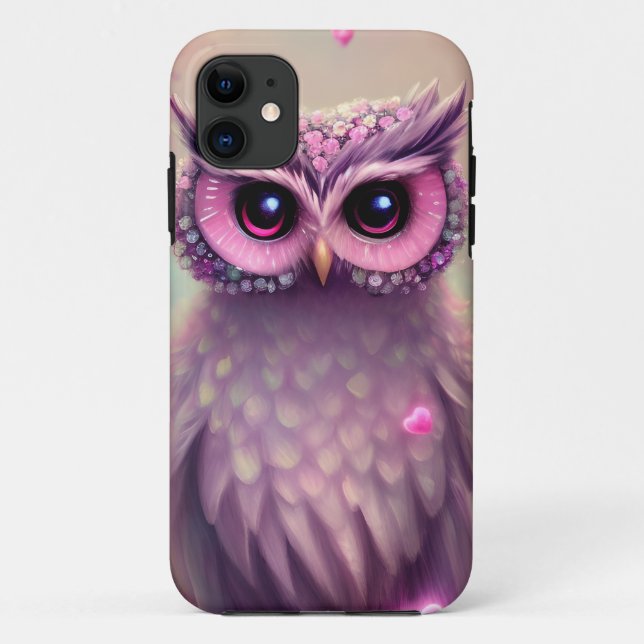 Coques Case-Mate iPhone Chouette Kawaii Imaginaire rose (Dos)