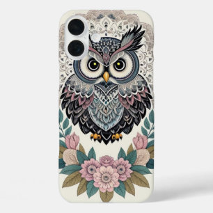 Coques iPhone 16 Plus Chouette sauvage Abstraite