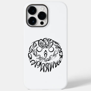 Coque Pour Pour iPhone 14 Pro Max Chouette tribale noire et blanche