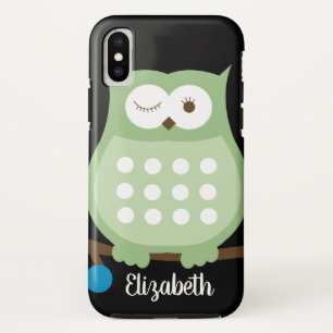 Case-Mate iPhone Case Chouette verte branchée avec boîtier de téléphone