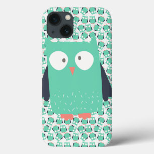 Etui iPhone Case-Mate Chouettes lunaires turquoises
